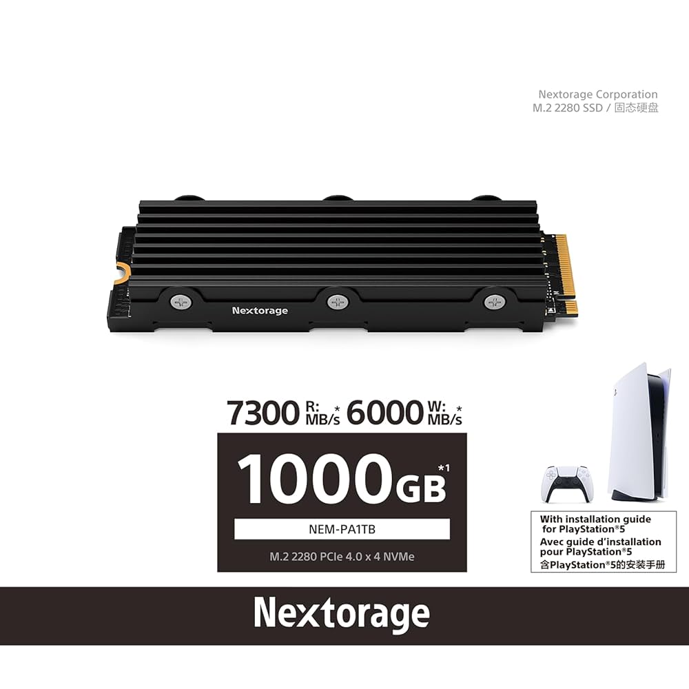 内蔵型SSD Nextorage PS5 1TB M.2 SSD NEM-PA1TB/H Amazon | Nextorage ネクストレージ ‎NEM-PA 1TB 【新型PS5